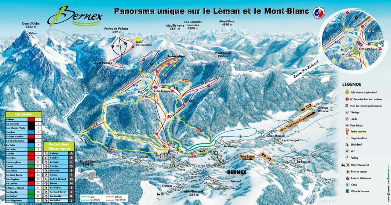 Appartement Au Pied Des Pistes, Avec Vue Sur La Montagne Bernex Esterno foto